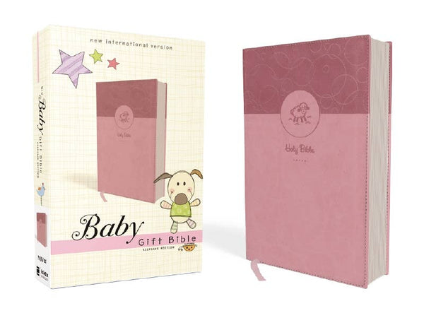 NIV Baby Gift Bible Leathersoft Pink