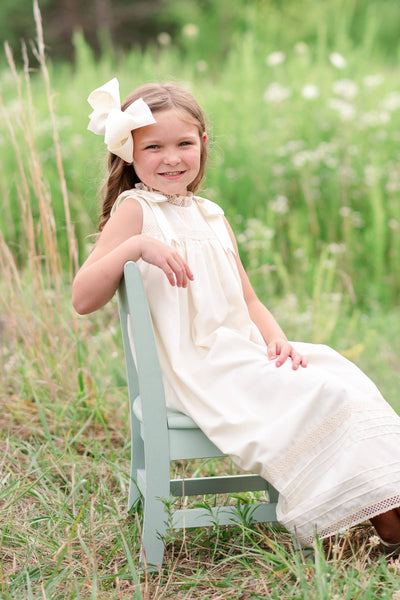 Cambridge Ecru Sleeveless Heirloom Dress