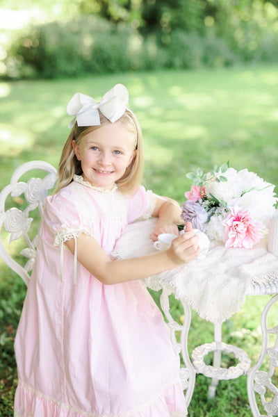 Bristol Pink Sleeved Heirloom Dress