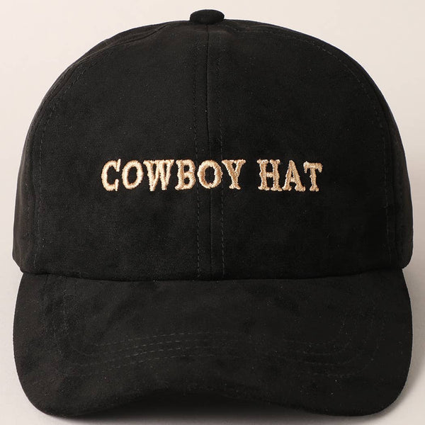 Cowboy Hat Suede Baseball Cap