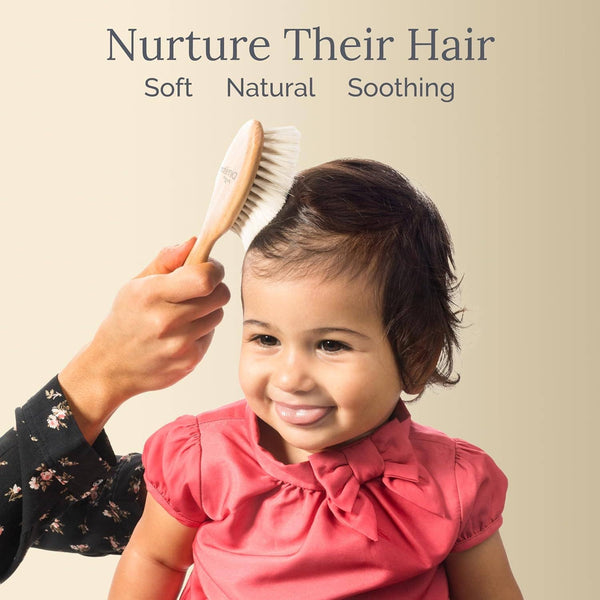 Wooden Baby Hair Brush Set (3 Piece)