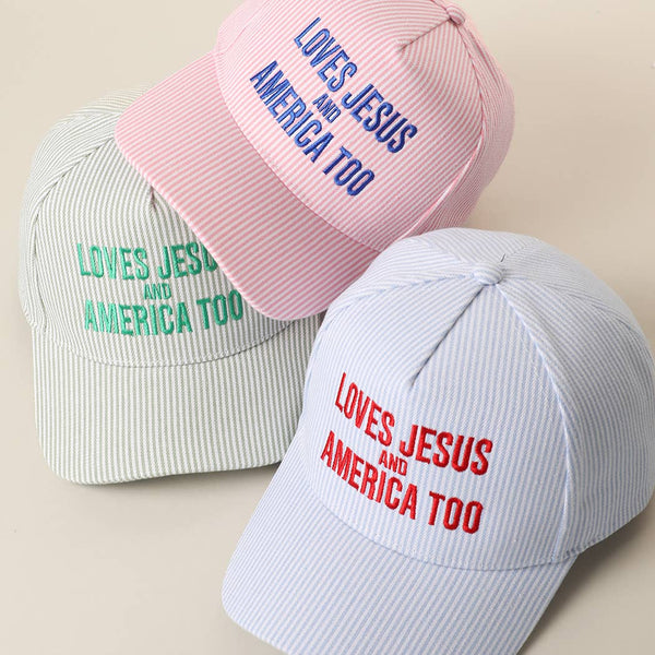 LOVES JESUS AND AMERICA TOO Hat