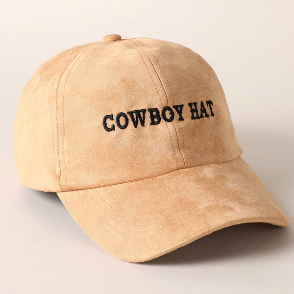 Cowboy Hat Suede Baseball Cap