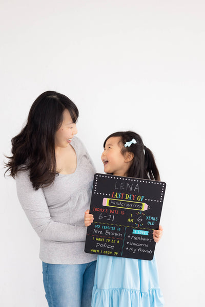 First Day and Last Day of School Reversible Chalkboard