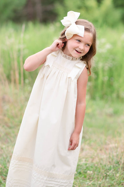 Cambridge Ecru Sleeveless Heirloom Dress