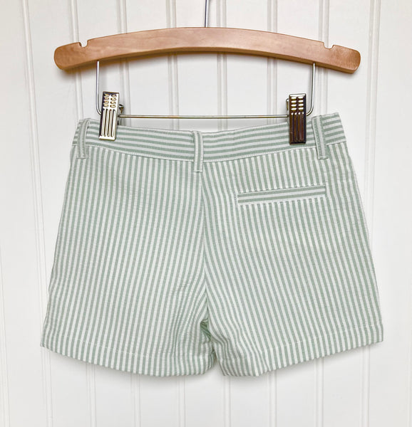 Moss Stripe Button Short