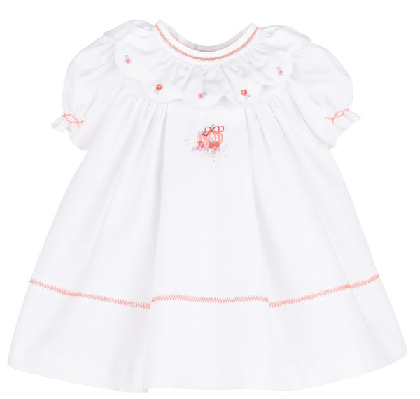 White Pumpkin Ruffle Dress