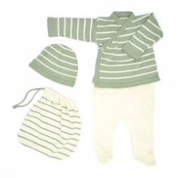 Green Stripe Sweater Set