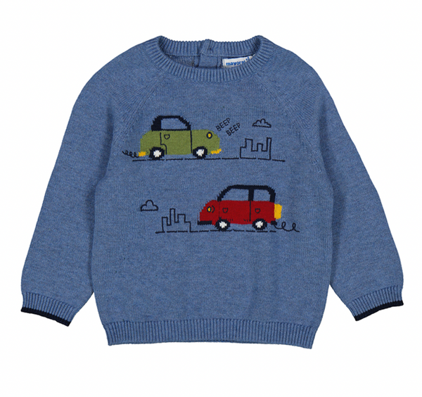 Mayoral Car Sweater - Blue