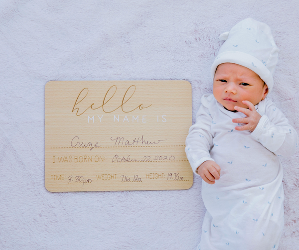 Baby Arrival Milestone Photo Prop