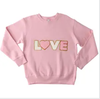 Chenille LOVE Sweatshirt