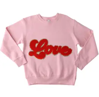 Chenille Love Sweatshirt
