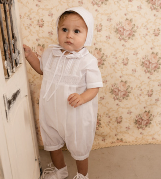 Feltman Boy Wedding Romper-White