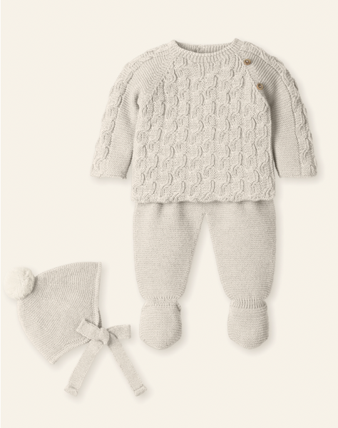 3pc Cable Knit Sweater Set