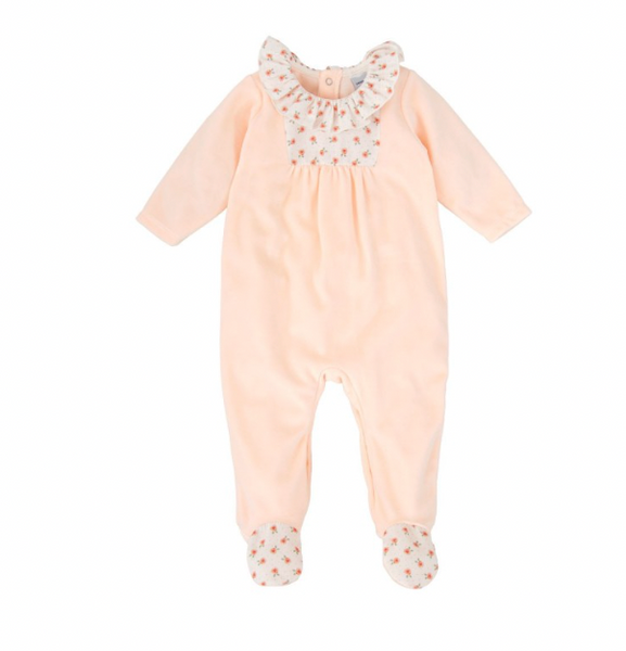 Babidu Knit Romper Mandarina