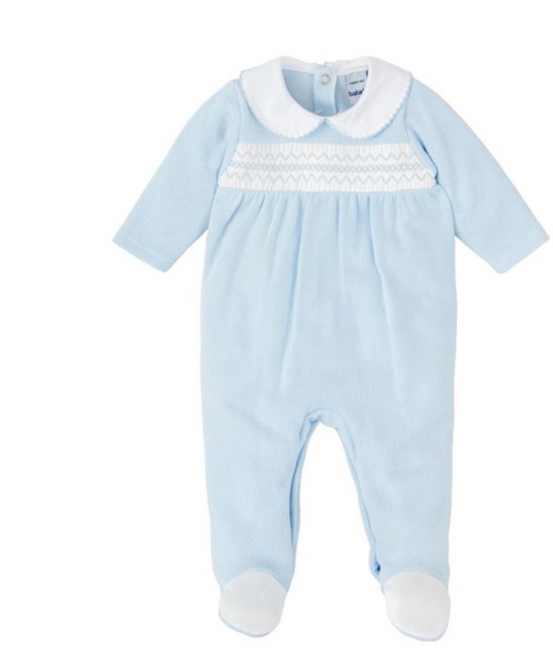 Velour Smocked Footie