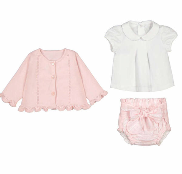 Cardigan, shirt and bloomer Set