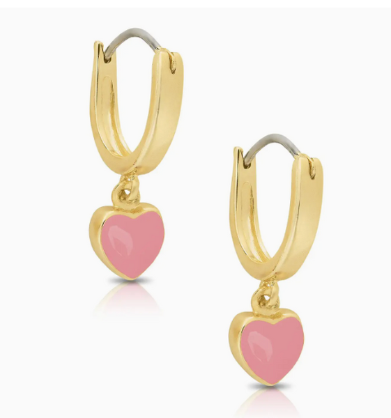 Earrings - Pink Hearts