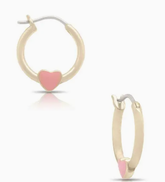 Earrings - Pink Hearts