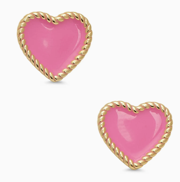 Earrings - Pink Hearts