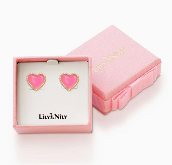 Earrings - Pink Hearts