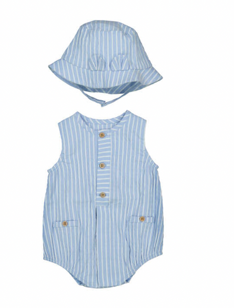 Stripe Overall Set