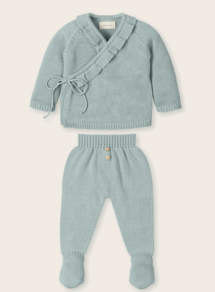 Ruffle Kimono Footie Set