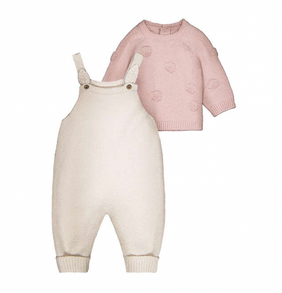Knit Overall Set Rose