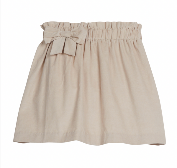 Bow Skirt Stone Corduroy