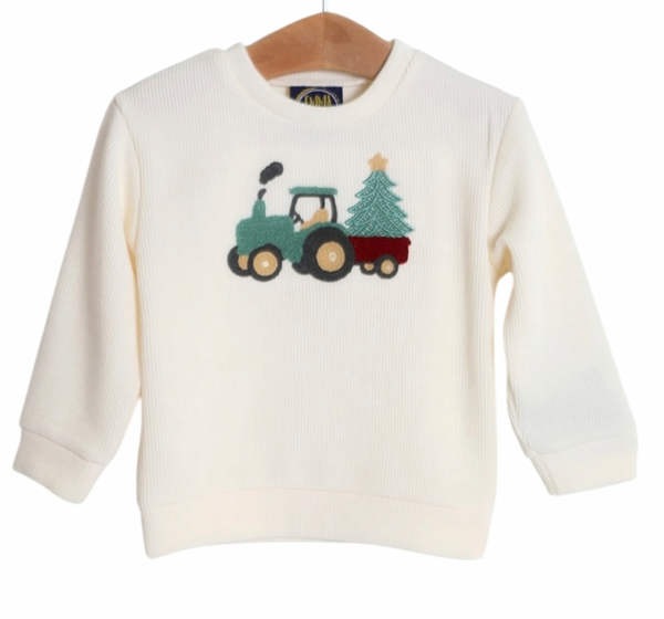 Christmas Tractor Sweater