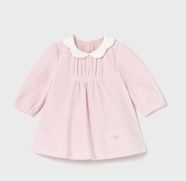 Velour Dress- Baby Pink
