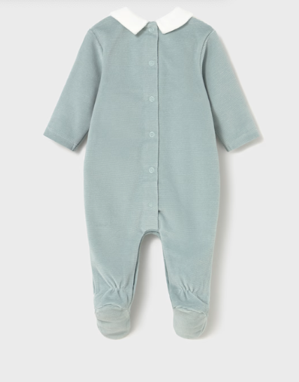 Velour Footie-Ice