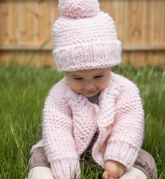 Blush Garter Stitch Sweater