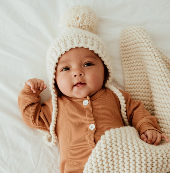 Natural Garter Stitch Sweater