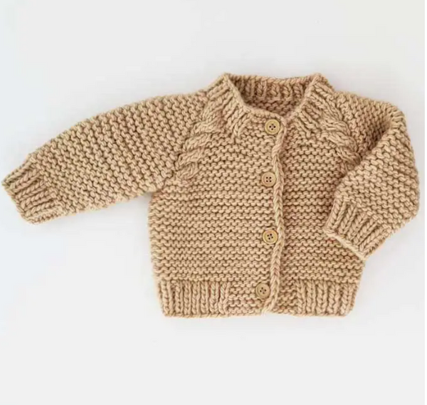 Latte Garter Stitch Sweater