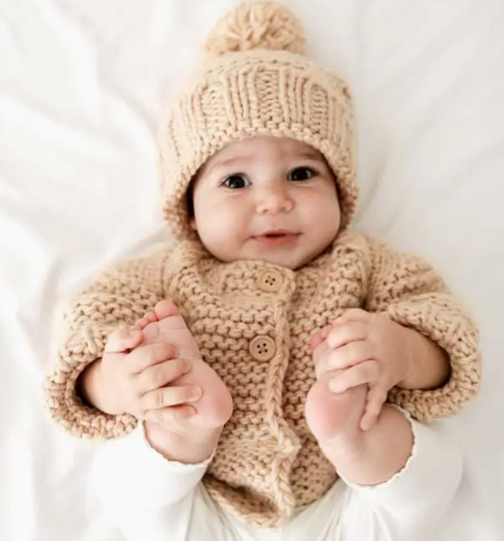 Latte Garter Stitch Sweater