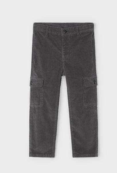 Grey Cord Cargo Pants
