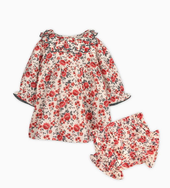 Amour Rose Floral Ruffle Dress