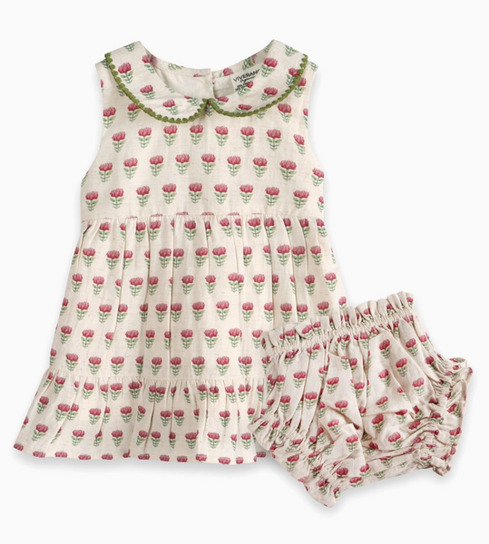 Mia Block Print Dress Set