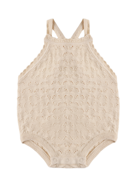 Annie Knit Romper-Ecru