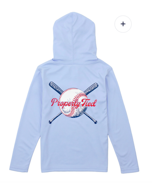 Performance Hoodie Play Ball Lt Bl