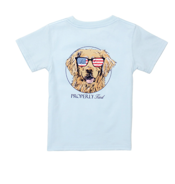 Patriot Dog SS Blue T Shirt