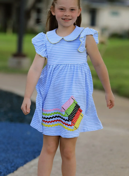 Blue Stripe Crayons