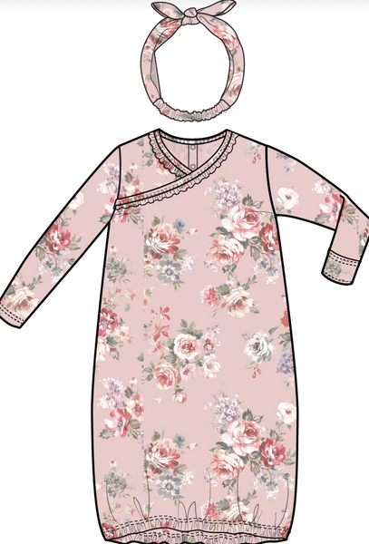 Painterly Rose Dress Set