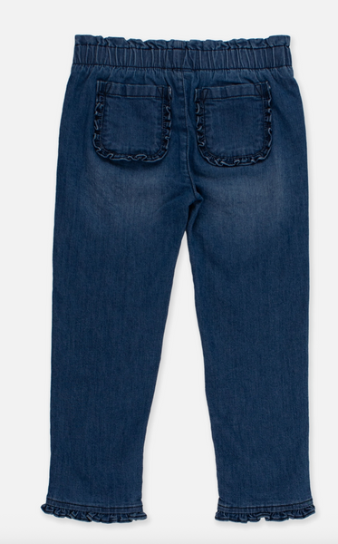 Denim Ruffle Skinny Jeans