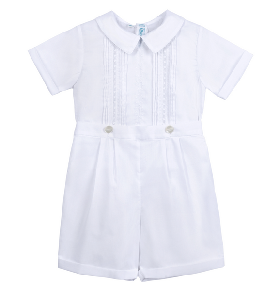 Boys Wedding Bobby Suit- White