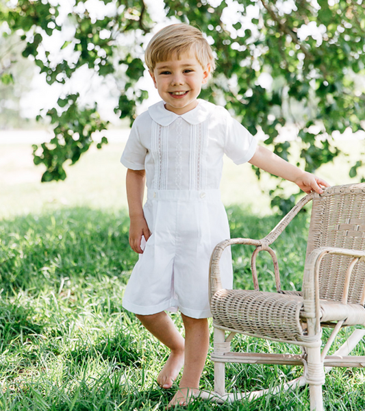 Boys Wedding Bobby Suit- White