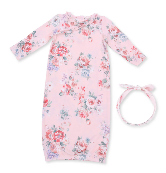 Painterly Rose Gown Set
