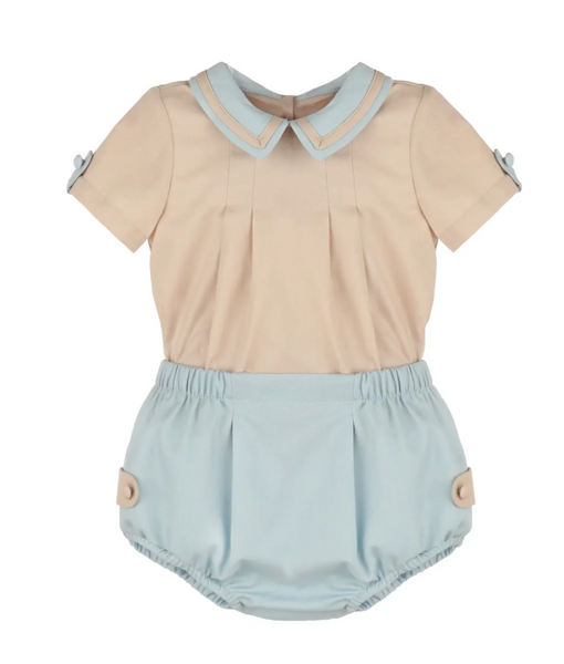 Oatmeal & Chambray Boy Set
