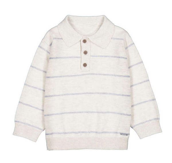 Polo Sweater Stone Stripe